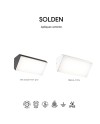 SOLDEN * APLIQUE EXTERIOR HORIZ.BLANCO  LED IP65 - 9W - 3000K